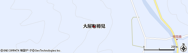 兵庫県養父市大屋町樽見周辺の地図