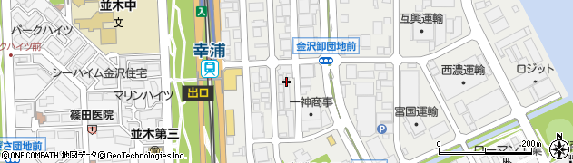 明治牛乳横浜シーサイド宅配センター周辺の地図