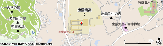 島根県立出雲商業高等学校　進路指導部周辺の地図