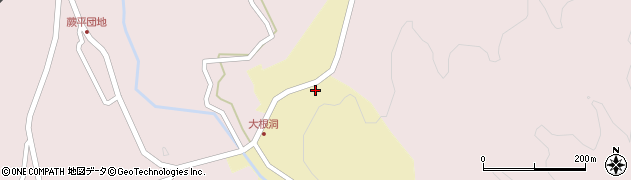 岐阜県恵那市大根洞周辺の地図