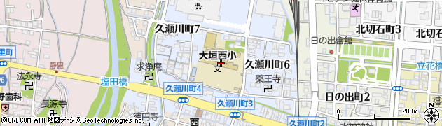 大垣市役所　西幼稚園周辺の地図
