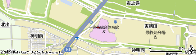 愛知県一宮市光明寺（白山前）周辺の地図