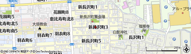 岐阜県大垣市新長沢町周辺の地図