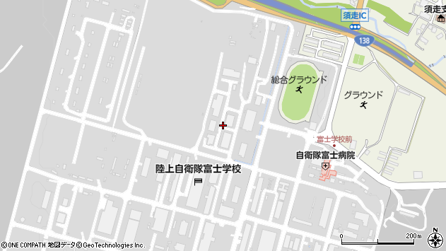 〒410-1432 静岡県駿東郡小山町自衛隊富士学校の地図