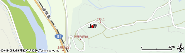 鳥取県伯耆町（西伯郡）上野周辺の地図