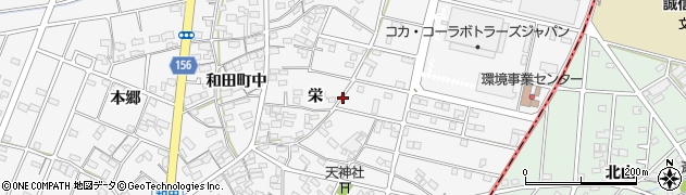愛知県江南市和田町（栄）周辺の地図
