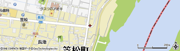 岐阜県羽島郡笠松町長池1674周辺の地図