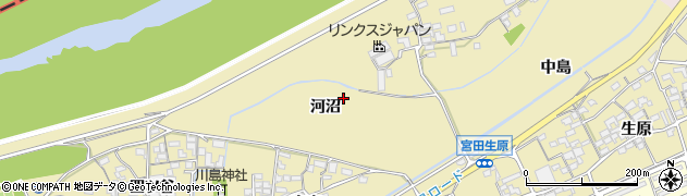 愛知県江南市宮田町（河沼）周辺の地図