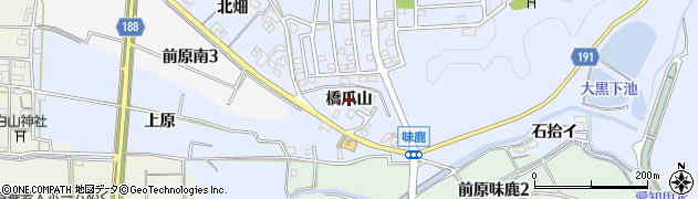 愛知県犬山市前原（橋爪山）周辺の地図