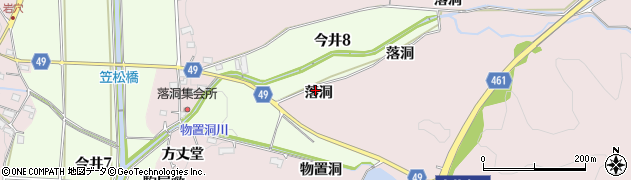 愛知県犬山市今井落洞周辺の地図