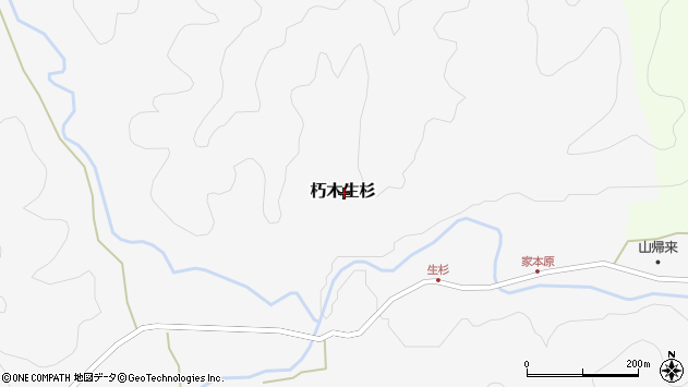 〒520-1442 滋賀県高島市朽木生杉の地図