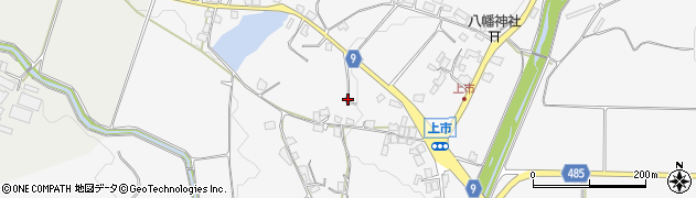 京都府綾部市物部町上町裏周辺の地図