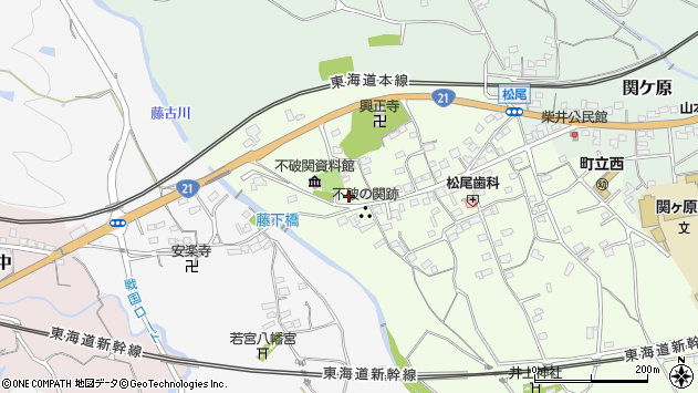 〒503-1541 岐阜県不破郡関ケ原町松尾の地図