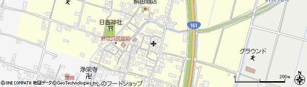 滋賀県高島市新旭町針江周辺の地図