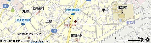 セブンイレブン江南村久野町平松店周辺の地図