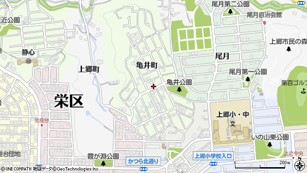 〒247-0028 神奈川県横浜市栄区亀井町の地図