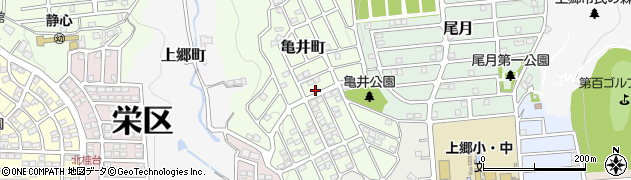 神奈川県横浜市栄区亀井町周辺の地図