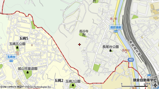〒244-0843 神奈川県横浜市栄区長尾台町の地図
