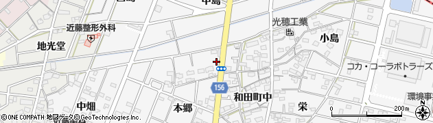 愛知県江南市和田町周辺の地図
