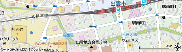 タイムズカー出雲市駅前店周辺の地図