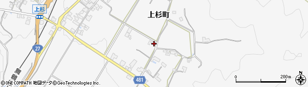 京都府綾部市上杉町小嶋口33周辺の地図