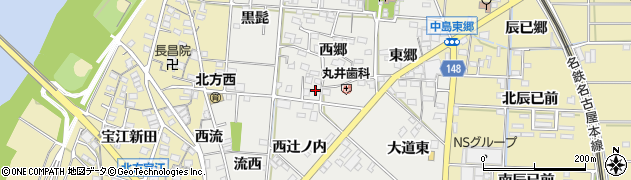 愛知県一宮市北方町中島西郷1374周辺の地図