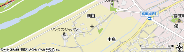 愛知県江南市宮田町新田周辺の地図