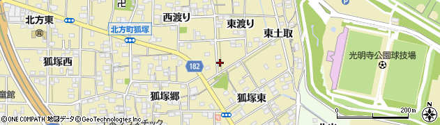 愛知県一宮市北方町北方東渡り74周辺の地図