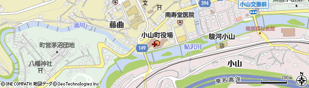 静岡県小山町（駿東郡）周辺の地図
