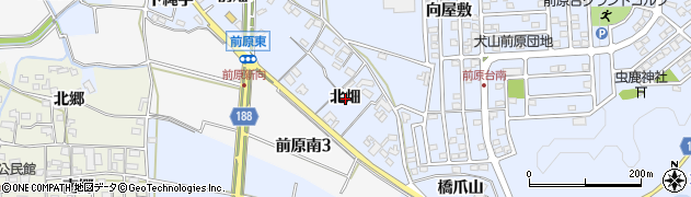 愛知県犬山市前原（北畑）周辺の地図