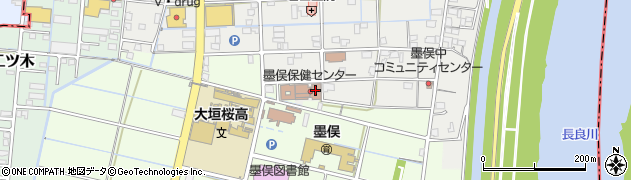 大垣市役所　墨俣保健センター周辺の地図
