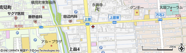岐阜信用金庫大垣支店周辺の地図