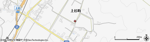 京都府綾部市上杉町小嶋口周辺の地図