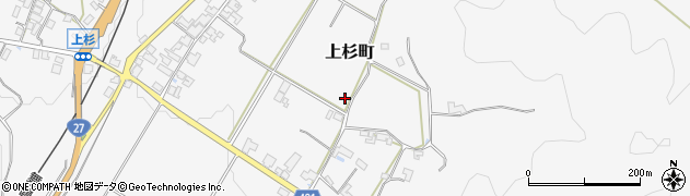 京都府綾部市上杉町（小嶋口）周辺の地図