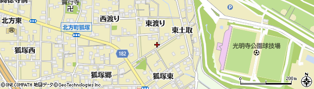 愛知県一宮市北方町北方東渡り82周辺の地図