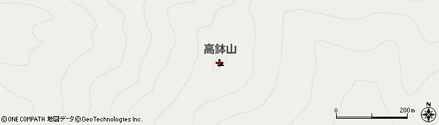 高鉢山周辺の地図