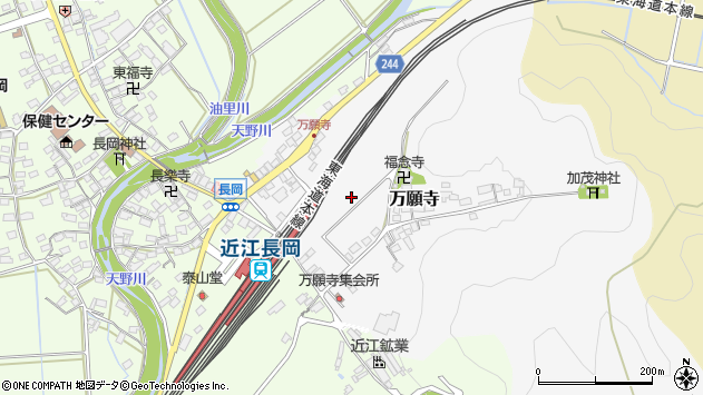 〒521-0243 滋賀県米原市万願寺の地図