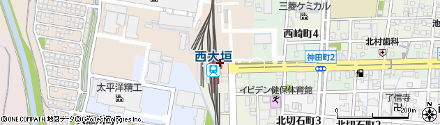 西大垣駅周辺の地図