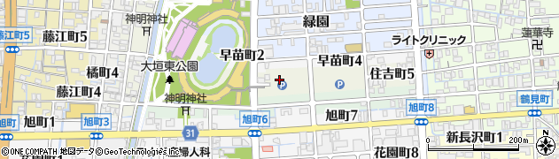 岐阜県大垣市住吉町周辺の地図