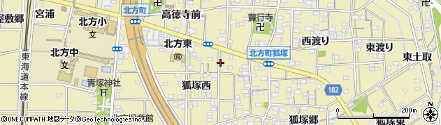 愛知県一宮市北方町北方（中屋敷前）周辺の地図