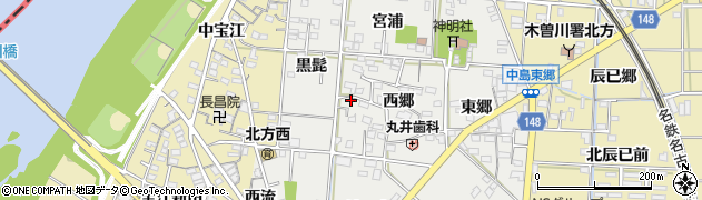 愛知県一宮市北方町中島西郷1363周辺の地図