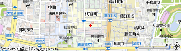 岐阜県大垣市代官町65周辺の地図