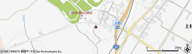 京都府綾部市上杉町籏投31周辺の地図