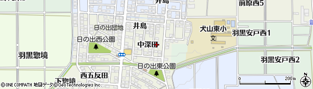 愛知県犬山市羽黒中深田周辺の地図