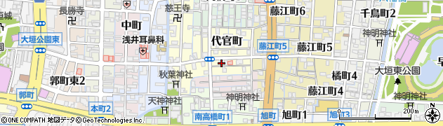 岐阜県大垣市代官町58周辺の地図