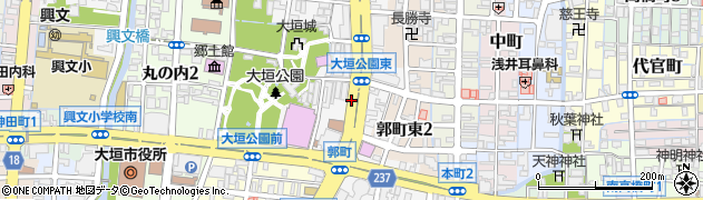 岐阜県大垣市郭町周辺の地図