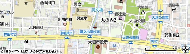 大垣市役所　丸の内保育園周辺の地図