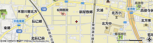 愛知県一宮市北方町北方新屋敷郷174周辺の地図