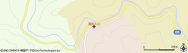 福吉入口周辺の地図