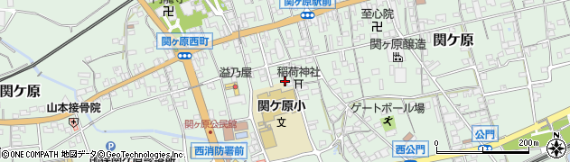 岐阜県関ケ原町（不破郡）中町周辺の地図
